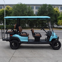 Voiturette de golf électrique 6 places avec couleur de carrosserie personnalisée, couleur de siège, buggy de golf surélevé