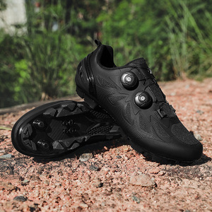 Men's Mesh Cycling Shoes Athletic Fit EVA Rubber Sole Solid Pattern Non Locking Clipless For Road Mountain Bike - Product Image 3