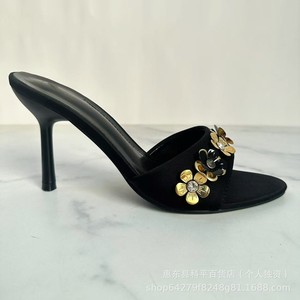 Nuovi Sandali Estivi con Fiocco e Tacco Alto, Ciabatte Rosse con Tacco Alto, Sandali a Punta Aperta con Tacco a Spillo - Product Image 2