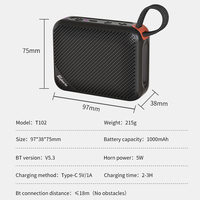 Speaker Mini nirkabel portabel, IPX6 tahan air dengan dukungan Mic bawaan untuk kartu TF untuk penggunaan luar ruangan dan mandi