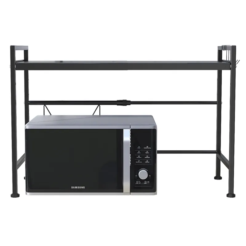 Soporte multifuncional para microondas de cocina de 2 niveles, soporte estable para horno microondas