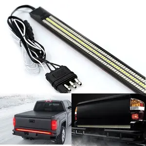 Lampu Belakang Led 60 Inci Rem Merah/Amber Lampu Ekor Bilah Lampu Belakang LED Garis Merah Lampu Ekor Tiga Led untuk Dodge Ram Truk RV SUV Pickup 48"