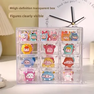 Scatola Trasparente per Conservazione <span class=keywords><strong>Mini</strong></span> Figure con Cassetti Scorrevoli per Giocattoli da Collezione e Organizzatore per Blind Box - Product Image 3