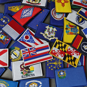 미국 국기 자수 패치 모자 사용을위한 친환경 패브릭 후크 및 루프 전술 기능 - Product Image 2