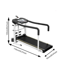 Caminadora Manual Plegable Ouzhan para Interiores, sin Motor, para Ejercicio en Casa u Oficina, con Pantalla