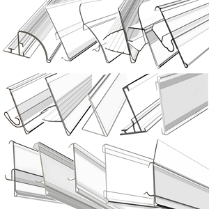 Porte-étiquettes de prix pour rayonnages de supermarché, supports de présentation de prix en acrylique pour supermarché - Product Image 3