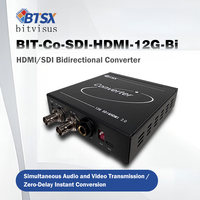 Convertidor Bidireccional Bitvisus 12G SDI a 2.0 con Salida SDI Loop Out, Extracción de Audio Integrada, 4K60, FPGA Xilinx, Metálico