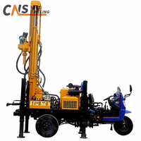 Offre Spéciale – Foreuse mobile sur roues pour puits d'eau, moteur diesel, pompe, profondeur 200m, 65kW – Modèle CNS DRILLING