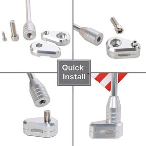 Yüksek kalite özelleştirilmiş çift taraflı ülke Polyester montaj tutucu motosiklet bayrağı - Product Image 3