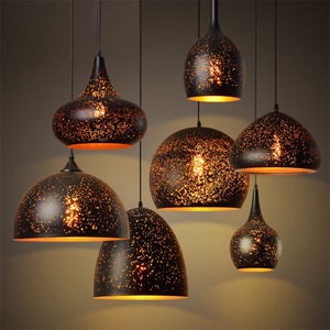 Lámpara colgante industrial retro de un solo cabezal E26 LED redonda para cafeterías, bares y restaurantes - Product Image 5