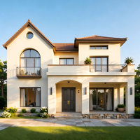 Plan de villa préfabriquée moderne de luxe avec structure en acier léger pour immeuble de bureaux et logement à faible coût