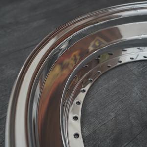 ขอบล้อ3ชิ้นทำจากอะลูมิเนียมอัลลอยสีเงินสว่าง6061-T6สำหรับ <span class=keywords><strong>BBS</strong></span> <span class=keywords><strong>RS</strong></span> 15 <span class=keywords><strong>17</strong></span> - Product Image 4