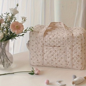 <span class=keywords><strong>Sac</strong></span> de voyage en coton matelassé personnalisé, imprimé floral sans couture, <span class=keywords><strong>sac</strong></span> <span class=keywords><strong>à</strong></span> <span class=keywords><strong>langer</strong></span> pour maman, léger et volumineux, <span class=keywords><strong>sac</strong></span> de voyage pour voyage - Product Image 2