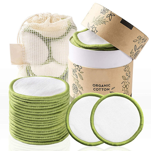 Herbruikbare Bamboe Katoen Wasbaar Make-Up Remover Pads Set Eco Vriendelijke Reiniging Gezicht - Product Image 1