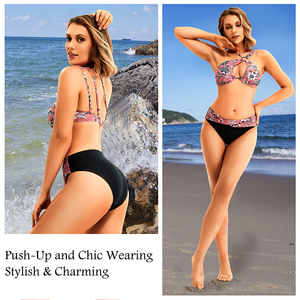 Venta al por mayor almohadillas extraíbles hermosos trajes de baño <span class=keywords><strong>Bikini</strong></span> transparente Daisy-Pink Plus Size traje de baño <span class=keywords><strong>Bikini</strong></span> para mujeres gordas - Product Image 3