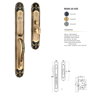 YZH's Newly Designed Luxury All-copper Traditional-style Interior Handles and <b>Locks</b> for Bedrooms and Study Doors - Product Image 3