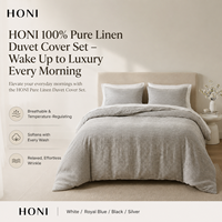 Ensemble de literie HONI certifié OEKO-TEX 100% lin, 3 pièces, style luxueux, couvre-lit moelleux pour lit queen et king, en vente
