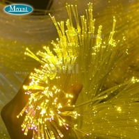 Cable de fibra óptica con brillo lateral de plástico, cable de fibra óptica de punto brillante para decoración de iluminación, 2x0,75