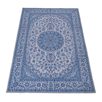 Tapis persans bleus 5*8 pieds Lavables en machine Tapis imprimés en 3D pour le salon Décoration de sol de la maison