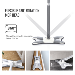 Miếng Microfiber Có Thể Tái Sử Dụng Chất Lượng Cao Dụng Cụ Lau Sàn Dễ Dàng Vắt Cây Lau Sàn Ma Thuật 360 Độ Không Cần Cầm Tay - Product Image 4