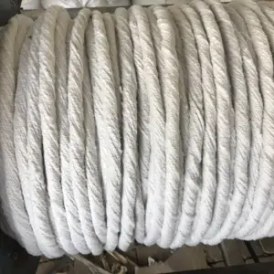 Cuerda de fibra cerámica trenzada de fibra cerámica de aislamiento térmico al por mayor de fábrica para horno