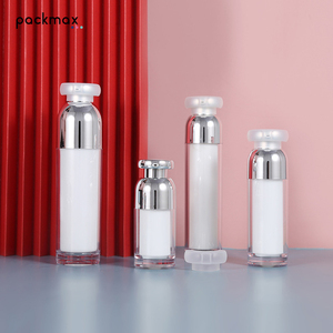 <b>Mirror</b> Plated <b>Acrylic</b> Cylinder Shape Airless Bottle 15-100g Mushroom Pump Cap with PMMA+PP Base for Toner Lotion & Cream - Product Image 6