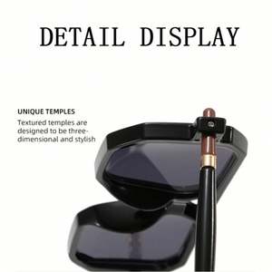 Lunettes de soleil carrées 2022 pour hommes, lunettes de mode, lunettes de soleil rétro de luxe bloquant la lumière bleue, Vasos Decorativos Oculos De Sol Masculino - Product Image 5