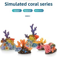 Décor lumineux de récif corallien pour aquarium, simulation de paysage marin, ornement de scène sirène pour aquarium de poissons