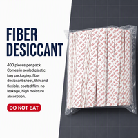 Feuille déshydratante en fibre enduite de film OEM/ODM 20*240mm 1mm d'épaisseur, bande déshydratante absorbante de l'humidité de qualité alimentaire 400 pièces/sac