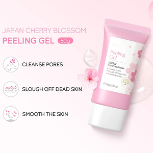 Gel exfoliant nettoyant en profondeur Sakura, hydratant blanchissant réparateur pour le visage, soin hydratant éclaircissant lissant pour la peau 60g - Product Image 2