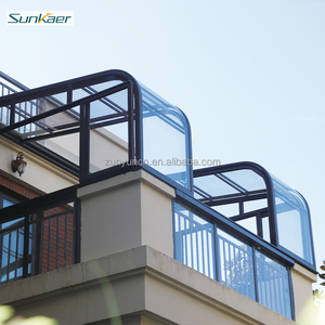 Sunkaer Sunroom Aluminio Jardín Invernadero Deslizante Policarbonato Techo eléctrico Ventana Piscina Pantalla Retráctil Caja - Product Image 3