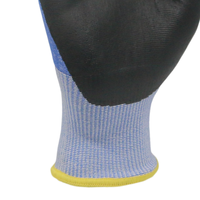 Gants de travail MaxiTough personnalisés en mousse de nitrile bleue 18G, durables, résistants à l'huile, antidérapants, anti-coupures, EN388 4X43D, pour hommes