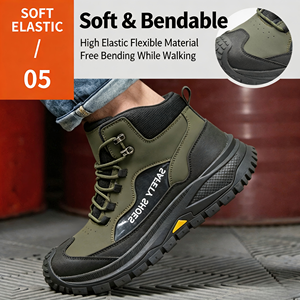 Chaussures de sécurité en acier pour hommes et femmes, anti-écrasement, anti-impact, respirantes, légères, bottes de sécurité industrielles - Product Image 4