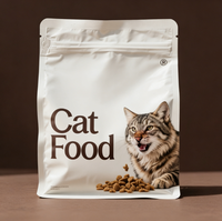 Sacs d'emballage personnalisés en plastique à fond plat pour aliments pour animaux de compagnie (chiens et chats) de 5 kg, 10 kg, 15 kg, 20 kg, 25 kg, imprimés sur mesure, fabrication OEM
