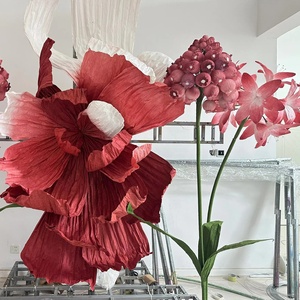 Hoa nhân tạo Anh Túc hoa lụa trang trí lễ hội cung cấp bên trung tâm mua sắm ảnh đạo cụ cửa sổ hiển thị <span class=keywords><strong>E166</strong></span> - Product Image 6