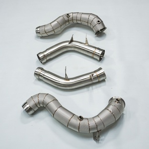 RD Mercedes E63 / E63s W213 Downpipe à haut débit, échappement monobloc cintré au mandrin pour E63 S W213 2017-2024 - Product Image 3