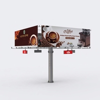 Panneau publicitaire double face personnalisé MACCAN pour autoroutes ; Structure en acier Q235 ; Grand panneau publicitaire à colonne unique