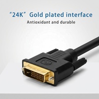 Câble DVI double liaison 24+5 mâle-mâle DVI-I haute définition pour moniteur PC et téléviseur, marque OEM, longueurs optionnelles : 0,5m, 1m, 3m, 10m, 15m