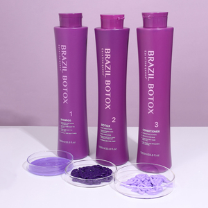Set de Cuidado Capilar con Champú Sin Formaldehído, Alisado con Queratina <span class=keywords><strong>para</strong></span> Reparación de <span class=keywords><strong>Cabello</strong></span> Dañado en Salón - Product Image 1