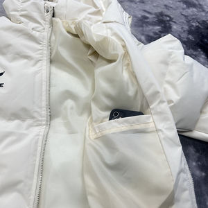 男性用冬アメリカ人ロンドンメキシコサッカートレーニングヒートプレッシージャケットストリートウェアコートロングジッパー帽子ダウンジャケット付き - Product Image 5