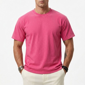 Camiseta de algodón puro de manga corta para <span class=keywords><strong>hombre</strong></span>, estilo americano, holgada, transpirable, vintage, lavada y desgastada, 200G, venta al por mayor transfronteriza - Product Image 6
