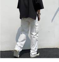 Hochwertige Mode New Custom Loose Straight Wide Leg Pants Herren Streetwear Hip-Hop Pocket Cargo Pants Hose