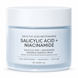 Crème Visage Personnalisable à la Niacinamide et à l'<span class=keywords><strong>Acide</strong></span> <span class=keywords><strong>Salicylique</strong></span> – Hydratation Intense, Éclaircissante, Apaisante pour Peaux Sèches et Rugueuses – Crème Nourrissante Hiver - Product Image 1
