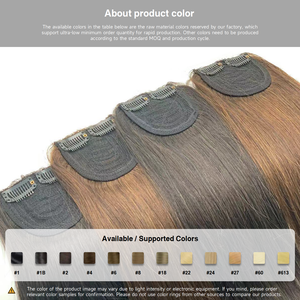 <span class=keywords><strong>One</strong></span>-<span class=keywords><strong>Piece</strong></span> Clip-in Real Natural Remy Human Hair Extensions Double Drawn Chinese Hair Top Volume Hair Patch avec Clips - Product Image 3