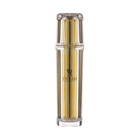 DY-G-134 DYEAH 15ml Lotion Bouteille Forme Carrée Acrylique Récipient Doré Cosmétique