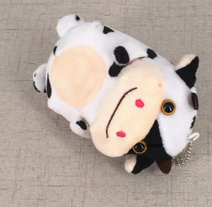 Kustom Membuat Promosi 12Cm Sapi Kecil Gantungan Kunci Boneka Hewan <span class=keywords><strong>Plush</strong></span> Mainan Sapi Lucu Gantungan Kunci Mainan Mini Mewah Sapi Hewan gantungan Kunci