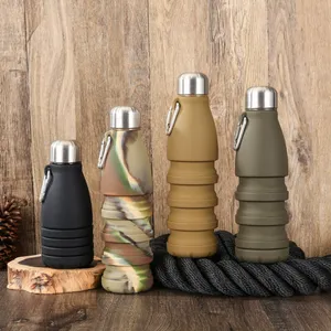 Hot Seller BPA-Free 550ML Silicone Collapsible <strong>Football</strong> <strong>Water</strong> <strong>Bottle</strong> USA Designed Drinkware for Kids for Boiling <strong>Water</strong> - Product Image 2