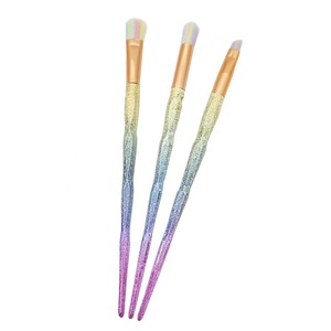 Brocha <span class=keywords><strong>de</strong></span> <span class=keywords><strong>maquillaje</strong></span> para rostro, brocha <span class=keywords><strong>de</strong></span> <span class=keywords><strong>maquillaje</strong></span> con diamantes <span class=keywords><strong>de</strong></span> imitación dorados, sirena básica - Product Image 5