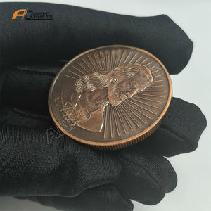 Pièce de Prière du Christ Vintage en Métal et Cuivre Personnalisée Vente en Gros de Jésus de Nazareth Pièce de Prière du Christ Défi - Product Image 5