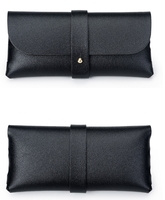Sac souple en cuir Pu étui à lunettes lunettes de soleil simples boîtes d'emballage lunettes de couleur étui de rangement